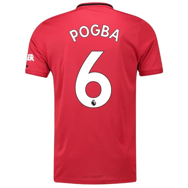 Camiseta Manchester United NO.6 Pogba 1ª 2019-2020 Rojo